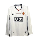 Camiseta Manchester United Segunda Equipación Manga Larga 08/09 de Liga de Campeones de la UEFA