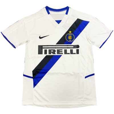 Camiseta Inter de Milán Segunda Equipación 2002/03, Blanca | Cuirz