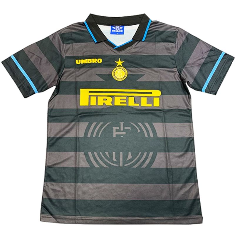 Camiseta Inter de Milán Segunda Equipación 1997/98, Negro y Gris | Cuirz