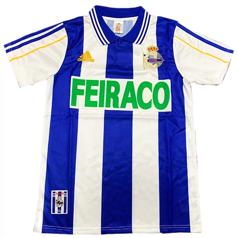Camiseta La Coruña Primera Equipación 1999/00, Azul y Blanco | Cuirz 3