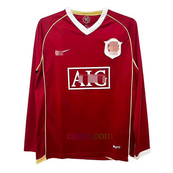 Camiseta Manchester United Primera Equipación 2006/07 Manga Larga | Cuirz 3