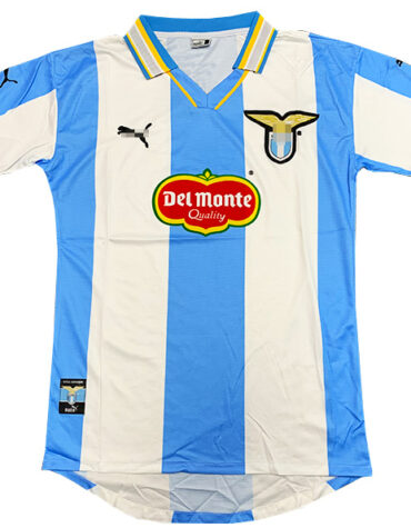 Camiseta Lazio Primera Equipación 1999/00, Azul y Blanco