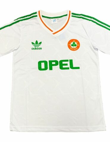 Camiseta Irlanda Segunda Equipación 1990, Blanca | Cuirz