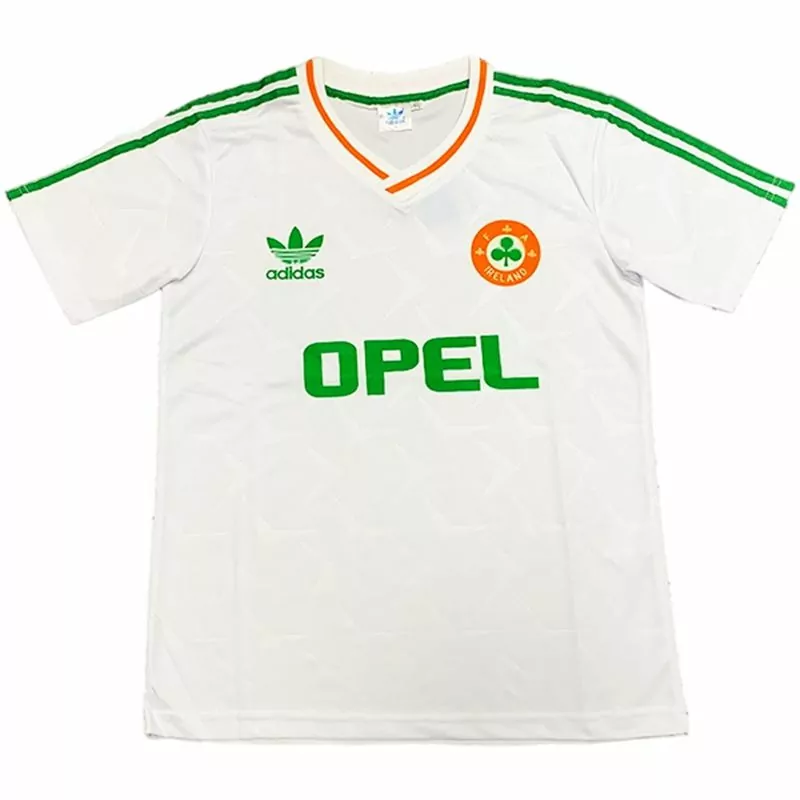 Camiseta Irlanda Segunda Equipación 1990, Blanca | Cuirz 2