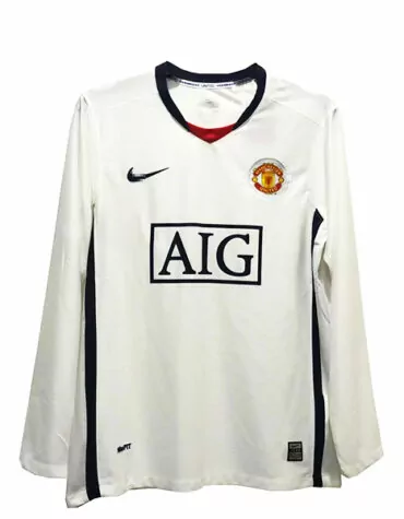 Camiseta Manchester United Segunda Equipación 2008/09 Manga Larga | Cuirz 5