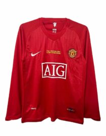 Camiseta Manchester United Primera Equipación 2007/08 Manga Larga | Cuirz 2