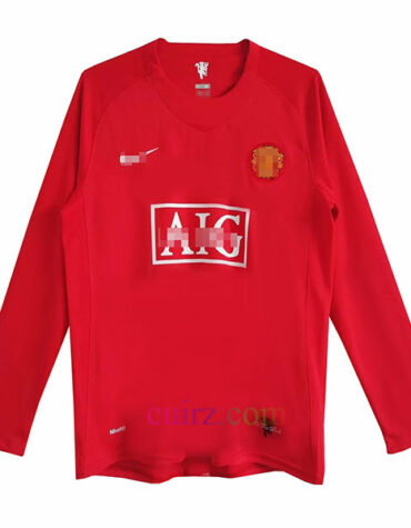 Camiseta Manchester United Primera Equipación 2007/08 Manga Larga | Cuirz