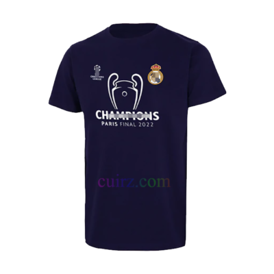 Camiseta Campeones UCL 2022 Real Madrid Azul Marino | Cuirz