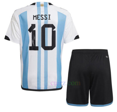 Camiseta Firmada Messi Argentina 1ª Equipación 2022 Niño | Cuirz