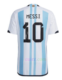 Camiseta Firmada Messi Argentina 3 Estrellas 1ª Equipación 2022