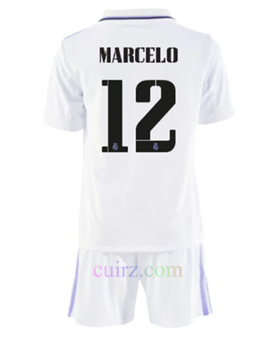 Pantalón y Camiseta Real Madrid 1ª Equipación 2022/23 para Niños Marcelo | Cuirz