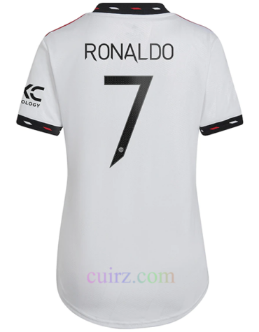 Camiseta Manchester United 2ª Equipación 2022/23 Mujer Cristiano Ronaldo Champions League | Cuirz