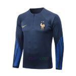 Sudadera de Entrenamiento Francia 2022/23 kit Tops Azul Oscuro