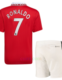 Camiseta Manchester United 1ª Equipación 2022/23 Niño Cristiano Ronaldo Champions League | Cuirz 2