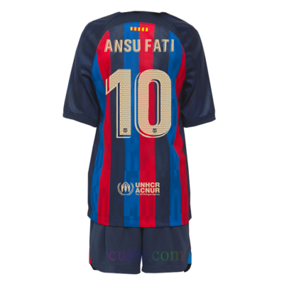 Camiseta Barcelona 1ª Equipación 2022/23 Niño Ansu Fati | Cuirz