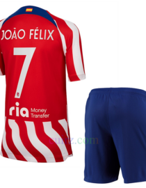 Camiseta Atlético de Madrid 1ª Equipación 2022/23 João Félix 7 La Liga Niño