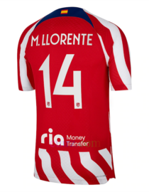 Camiseta Atlético de Madrid 1ª Equipación 2022/23 Marcos Llorente 14 La Liga Versión Jugador
