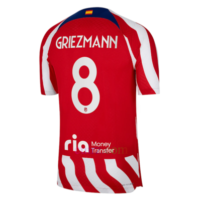 Camiseta Atlético de Madrid 1ª Equipación 2022/23 Griezmann 8 Champions League Versión Jugador | Cuirz