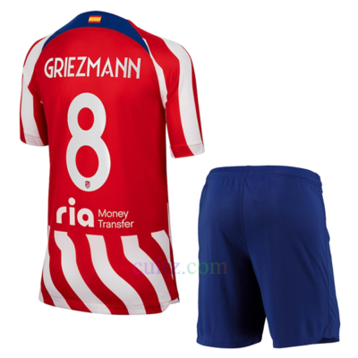 Camiseta Atlético de Madrid 1ª Equipación 2022/23 Griezmann 8 Champions League Niño | Cuirz