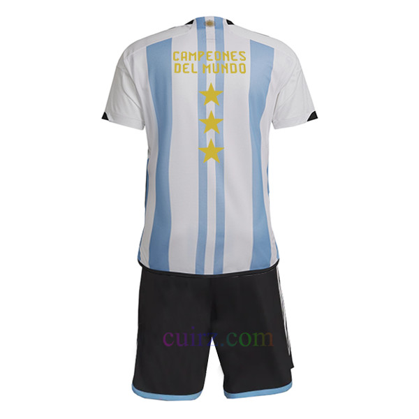 Camiseta Argentina 3 Estrellas 1ª Equipación 2022 Niño | Cuirz