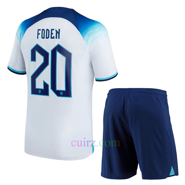 Camiseta de Foden Inglaterra 1ª Equipación 2022/23 Niño | Cuirz 3