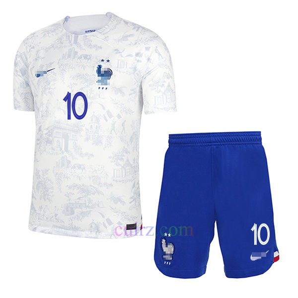 Camiseta de Mbappé Francia 2ª Equipación 2022/23 Niño | Cuirz 4