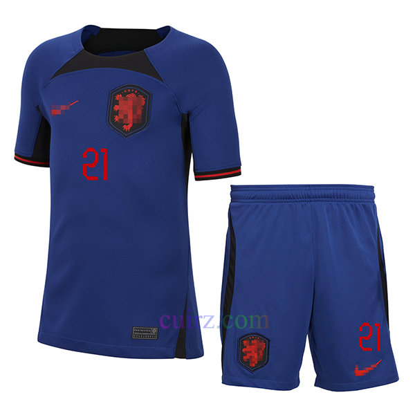 Camiseta De Jong Países Bajos 2ª Equipación 2022/23 Niño