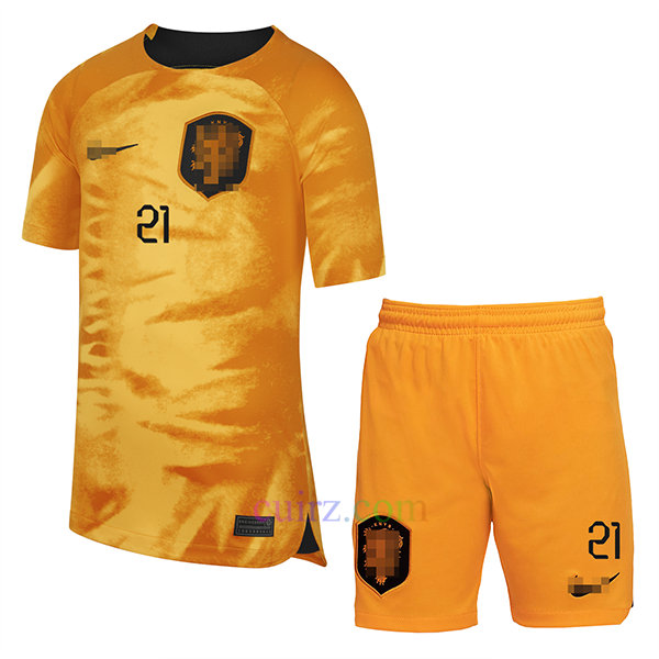 Camiseta De Jong Países Bajos 1ª Equipación 2022/23 Niño | Cuirz 4
