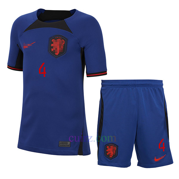 Van Dijk Camiseta Países Bajos 2ª Equipación 2022/23 Niño