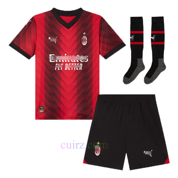 Pantalón y Camiseta AC Milan 1ª Equipación 2023 2024 para Niños | Cuirz 3