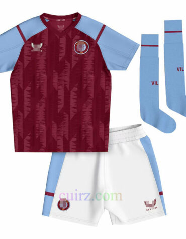 Pantalón y Camiseta Aston Villa 1ª Equipación 2023 2024 para Niños
