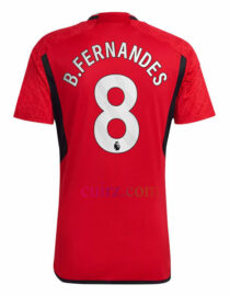 Pantalón y Camiseta B Fernandes Manchester United 1ª Equipación 2023 2024 Niños