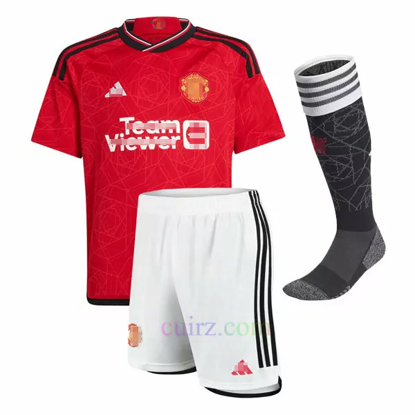 Pantalón y Camiseta Manchester United 1ª Equipación 2023 2024 para Niños | Cuirz 3