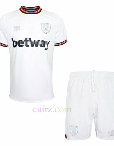 Pantalón y Camiseta West Ham 2ª Equipación 2023 2024 para Niños