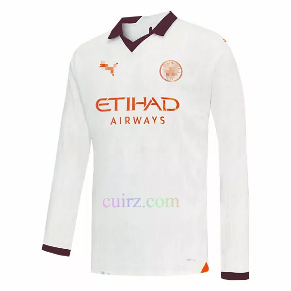 Camiseta Man City 2ª Equipación 2023 2024 Manga Larga | Cuirz 3