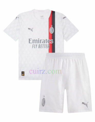 Pantalón y Camiseta AC Milan 2ª Equipación 2023 2024 Niños