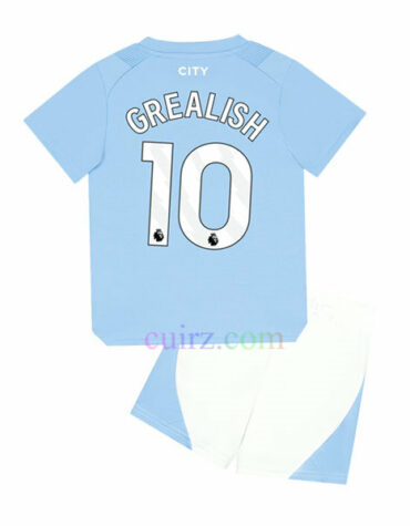 Pantalón y Camiseta Grealish Manchester City 1ª Equipación 2023 2024 Niños