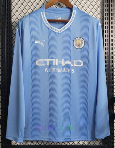 Camiseta Manchester City 1ª Equipación 2023 2024 Manga Larga