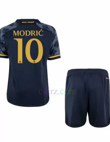 Pantalón y Camiseta Modric Real Madrid 2ª Equipación 2023 2024 Niños