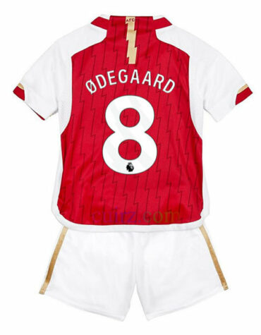 Pantalón y Camiseta Odegaard Arsenal 1ª Equipación 2023 2024 Niños
