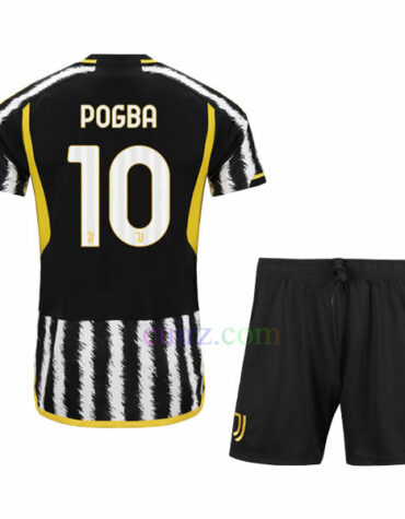 Pantalón y Camiseta Pogba Juventus 1ª Equipación 2023 2024 Niños