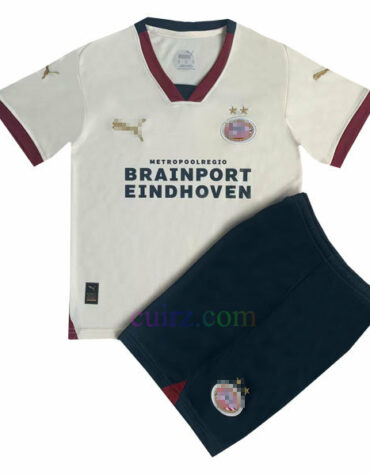 Pantalón y Camiseta PSV Eindhoven 2ª Equipación 2023 2024 Niños