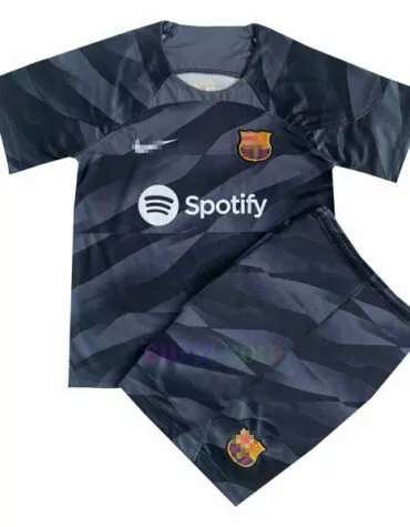Pantalón y Camiseta Portero Barcelona 2023 2024 Niños Negro